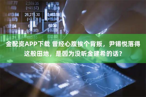 金配资APP下载 曾经心腹挨个背叛，尹锡悦落得这般田地，是因为没听金建希的话？